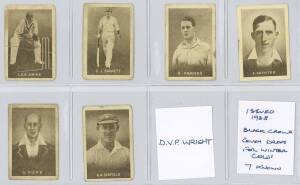 1938 Griffiths Brothers (Black Crow Cough Drops) "English Cricketers", almost complete set [6/7 known]. Fair/VG. Scarce.