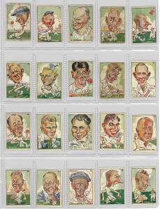 1938 Sweetacres "Cricket Caricatures", complete set [24]. One trimmed, others mainly Fair/VG. Scarce - only the 3rd complete set we have offered.