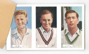 1958 National Spastics Society "Famous County Cricketers", complete set [24] in booklet, with 3 signed - Parks, Bailey & Insole. G/VG.