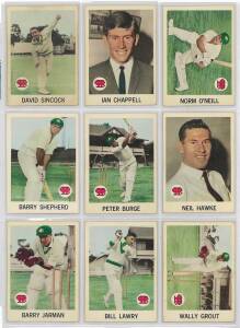 1965 Scanlens "Cricketers", complete set [40]. Mainly G/VG. Very scarce set.