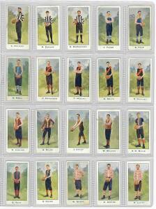 1904 Sniders & Abrahams "Australian Footballers", Series A, complete set [24] with blue framelines. Mainly G/VG.