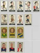 BALANCE OF FOOTBALL CARDS, c1905-2014, noted 1933 Godfrey Phillips (51); 1933 Allens (40); 1953 Argus Football Portraits (3); 1965 Mobil Footy Photos [40]; 1994 Telearch phonecards [4]; 1996 TipTop "Hyfibe Heroes" [38]; sticker albums; 2014 Micro-figures. - 4