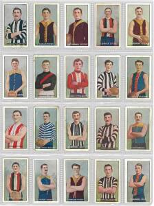 1906-07 Sniders & Abrahams "Australian Footballers - Victorian League Players", Series C (half-length), complete set [56]. Mainly G/VG.