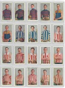 1906-07 Sniders & Abrahams "Australian Footballers - Victorian Country Players", Series C (half-length), complete set [20]. Mainly G/VG.
