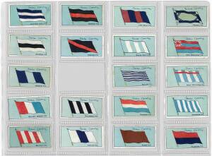 1908 Wills "Victorian Football Club Flags", almost complete set [28/29] plus 8 spares - useful for collecting all the variations. Fair/VG.