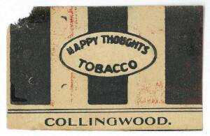 1909 Perfection Tobacco "Team Colours" printed on both sides [1/5] - Collingwood/ Essendon. Fair/G. Rarity 9.