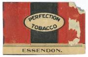 1909 Perfection Tobacco "Team Colours" printed on both sides [1/5] - Collingwood/ Essendon. Fair/G. Rarity 9. - 2