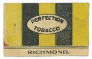 1909 Perfection Tobacco "Team Colours" printed on both sides [1/5] - Melbourne/ Richmond. G/VG. Rarity 9. - 2