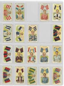 1913 Wills "Football Club Colours and Flags", almost complete set [25/28], all with Havelock Cigarettes on front. Poor/G.