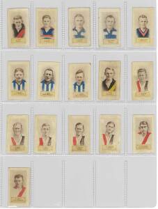 1932 Hoadleys (3d Violet Nutty Bar) "Victorian League Footballers", part set [16/108]. Fair/G. Rarity 8. The scarcest of the Hoadleys sets.