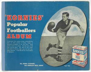 1949 Kornies "Victorian Footballers", complete set [108] stuck down in album. Fair/G.