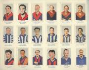 1949 Kornies "Victorian Footballers", complete set [108] stuck down in album. Fair/G. - 2