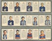 1950 Kornies "Victorian Footballers", complete set [64] stuck down in album. Fair/G. - 2