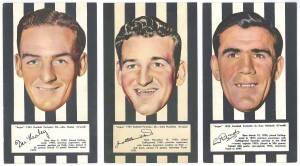 1953 Argus "1953 Football Portraits", large size (11x19cm), the complete set of Collingwood players [6/72]. G/VG.