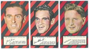 1953 Argus "1953 Football Portraits", large size (11x19cm), the complete set of Essendon players [6/72]. G/VG.