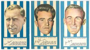 1953 Argus "1953 Football Portraits", large size (11x19cm), the complete set of North Melbourne players [6/72]. G/VG.