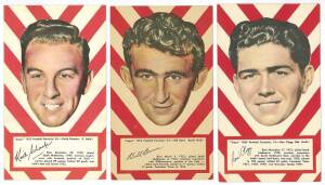 1953 Argus "1953 Football Portraits", large size (11x19cm), the complete set of South Melbourne players [6/72]. G/VG.