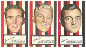 1953 Argus "1953 Football Portraits", large size (11x19cm), the complete set of St.Kilda players [6/72]. G/VG.