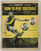 1953 Kornies "Footballers in Action" (Flag), complete set [64] stuck into album. Fair/G.