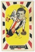 1957 Kornies "Footballer - Mascot Swap Cards", [1/36] - No.31 Brian Gleeson (St.Kilda). Fair/G.