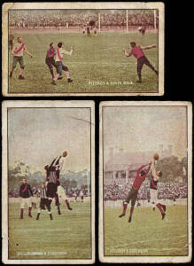 1908-09 Sniders & Abrahams "Australian Football - Incidents in Play" [3/16] - Carlton & Essendon; Fitzroy & Essendon; Fitzroy & South Melb. Fair/G.