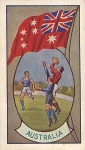 1936 Allens "Sports and Flags of Nations", complete set [36], with one card showing Australian football. G/VG.