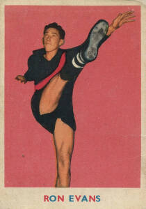 1963 Scanlens "Footballers" No.2 Ron Evans (Essendon/West Perth). Fair/G.