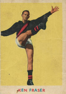 1963 Scanlens "Footballers" No.4 Ken Fraser (Essendon). Fair/G.