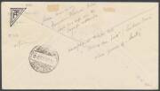 1929 (June 14) Argentina-Chile per the French aviator Jean Mermoz in "Croix du Sud" (= "Southern Cross") with Argentinian stamps & 'VIA AEREA/12JUN29/BUENOS AIRES' cds, 'SANTIAGO/15JUN29/RECEPCION' arrival b/s, signed by the pilot "Mermoz". Only 41 covers - 2