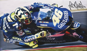 VALENTINO ROSSI, large signed photograph, limited edition 39/100, size 81x51cm.