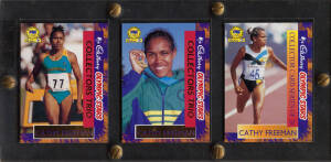 1996 Cadbury "Olympic Stars" complete set [20] including Cadel Evans; plus "Cathy Freeman Limited Edition Collectors Trio" in presentation case.