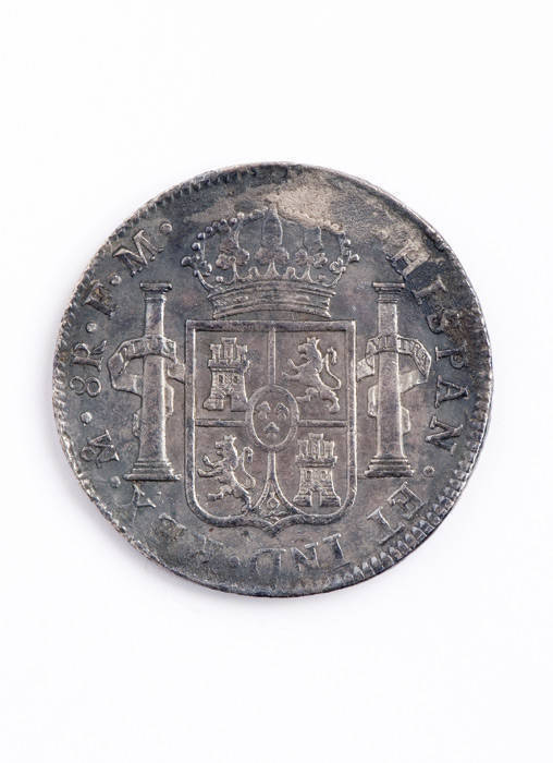 Group; Spanish silver dollars, 8 Reales, with Spain 1798, 1799, 1800 all mintmarked 'FM' & 1805 mintmark 'TH'; Bolivia 1800 mintmark 'PP' (2) & 1805 mintmark 'PJ'. Have been cleaned, mixed grades VG to F+. Plus a group of Aust. silver, majority post 1946