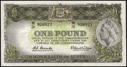 Group; 1961-79 (R.17,34b,77 & 87) 10/- & &pound;1 Coombs/Wilson, Reserve Bank, both Unc.; $1 & $2 Knight/Stone both Unc.; Plus 1st January 1935, Straits Settlements $1, F. Cat. $770+.