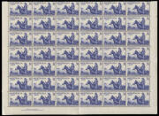 KGVI PERIOD: commemorative group with full sheets incl. 1946 3&frac12;d Peace with "'H' flaw", 1949 Lawson & Forrest, 1950 Cent. of Postage Stamps (2) & 3d, 5&frac12;d & 1/6 Foundation of C'wealth set plus 1951 Gold & Resp. Govt. A range of &frac12; sheets and blocks. Plus 19