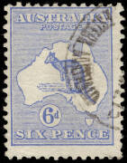 6d Ultramarine, INVERTED WATERMARK. Attractive used example. BW:17a - $1,000.