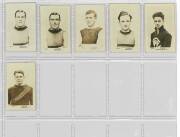 BALANCE OF FOOTBALL CARDS, c1905-2014, noted 1933 Godfrey Phillips (51); 1933 Allens (40); 1953 Argus Football Portraits (3); 1965 Mobil Footy Photos [40]; 1994 Telearch phonecards [4]; 1996 TipTop "Hyfibe Heroes" [38]; sticker albums; 2014 Micro-figures. - 5