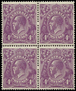 4d Violet, block.