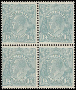 1/4 Greenish-Blue, fresh block.
