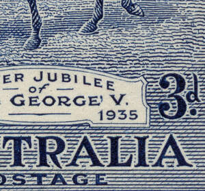 3d Silver Jubilee, Plate 1 cnr.blk.4 with variety "Apostrophe between GEORGE and V"; also, a horizontal pair of the 2/-.