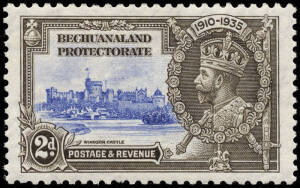 1935 (SG.112a) 2d Silver Jubilee, "Extra flagstaff" variety, MVLH.