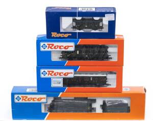 MODEL RAILWAYS: ROCO: SNCB FNDM 9089 Steam Locomotive with Tender (43228), with Rolling Stock Comprising of DR 2nd Class Passenger Car (44584), P.St.E.V. 4th Class Passenger Car (45412), DR 2nd Class Passenger Car (34040). All mint in original cardboard p