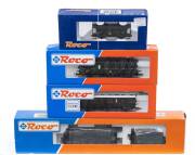 MODEL RAILWAYS: ROCO: SNCB FNDM 9089 Steam Locomotive with Tender (43228), with Rolling Stock Comprising of DR 2nd Class Passenger Car (44584), P.St.E.V. 4th Class Passenger Car (45412), DR 2nd Class Passenger Car (34040). All mint in original cardboard p