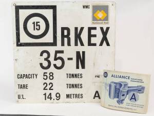 RAILWAYS: NATIONAL RAILWAYS: Railway Sign with ASFI: Alliance Couplers Design-Operation-Aplication Manual. (2 items)