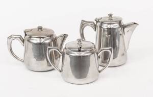 RAILWAY: NSW RAILWAY DINING STAINLESS-STEELWARE: tea pots, coffee pots, sugar bowls with attached lids.  