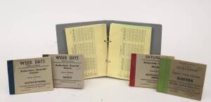 RAILWAYS: "AUSTRES - AUSTRALIAN RESERVATION AND ENQUIRY SYSTEM".&nbsp; A large group of foolscap books C1984 containing information on bookings for most most major trains (computer printouts bound into books with numerous m/s additions and alterations). Also s