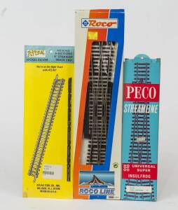 MODEL RAILWAYS: Group of Railway Tracks&nbsp;of Different Manufacturers Including ROCO, PECO and ATLAS. Some Boxed.