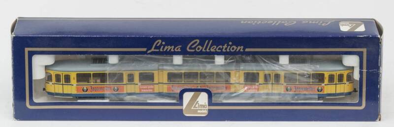 MODEL RAILWAYS: LIMA: A Gt8 Tram ‘Jägermeister’ (L208653). Mint in original cardboard packaging. (1 items)