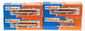MODEL RAILWAYS: ROCO: Electric Locomotive 1099 03 &Ouml;BB Mariazellerbahn (33210), with rolling stock, comprising of &Ouml;BB Mariazellerbahn 1st/2nd Class Composite Passenger Car (34001), a pair of &Ouml;BB Mariazellerbahn 2nd Class Passenger Car (34002). All mint in 