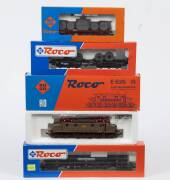 MODEL RAILWAYS: ROCO: Electric Locomotive FS Series E626 (04187A) Plus Rolling Stock, Comprising DB Rungs Wagon Loaded with Steel Tubes (46781), SNCB Coil Wagon (4396D), DB Coil Wagon (46553). All mint in original cardboard packaging. &nbsp;(4 items)