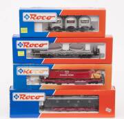 MODEL RAILWAYS: ROCO: DR Series 18 31 Electric Locomotive (43815), with Rolling Stock Comprising of DBAG &lsquo;Langnese&rsquo; Freight Car (47633), DB Aluminium Loaded Stake Car (47724), DB &lsquo;Persil&rsquo; Silo Car (47321). All mint in original cardboard packaging. (4 item